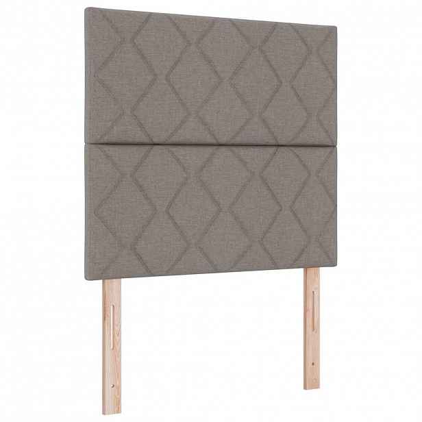 vidaXL LED box pružinová postel s čelo Taupe 90 x 190 cm textil