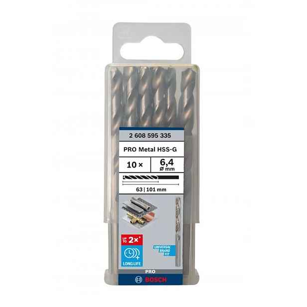 Bosch - Sada vrtáků do kovu, 6,4x101 mm, 10 ks 2608595335