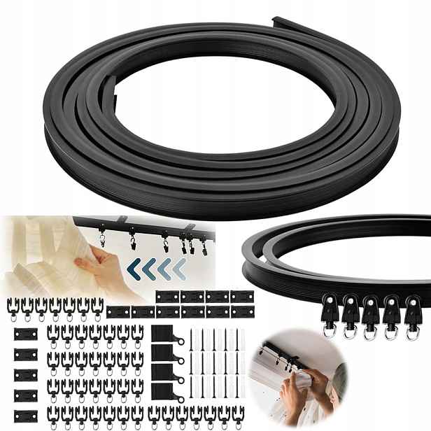Elastická Ohybná Lišta Pro Závěsy Do Stropu, Stropní Držák Pro Garnýž