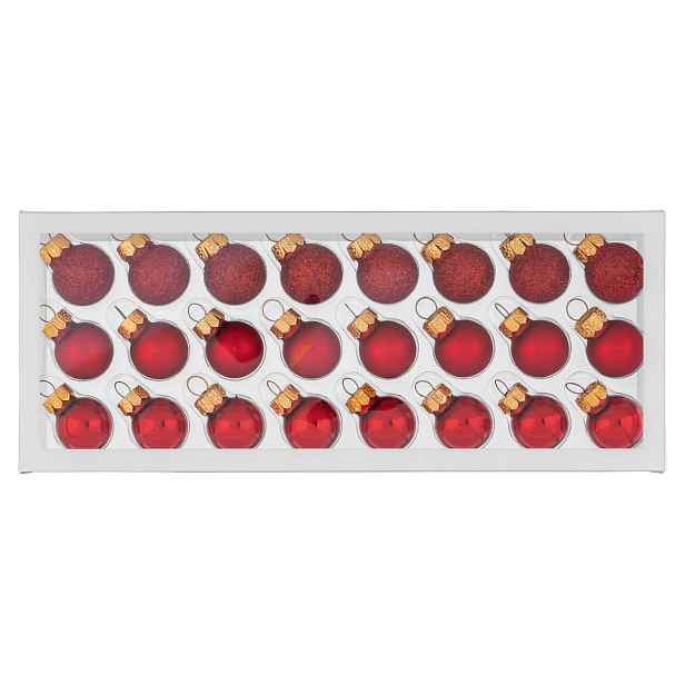 Livarno® Sada vánočních koulí, 10dílná / 24dílná (2 cm, červená)