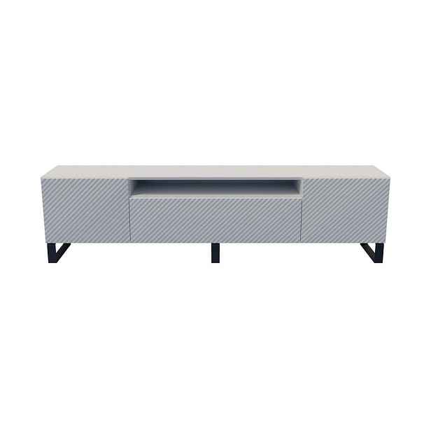 MASSENO STOJACÍ TV STOLEK CAVA, 200/41/40 cm, bílý
