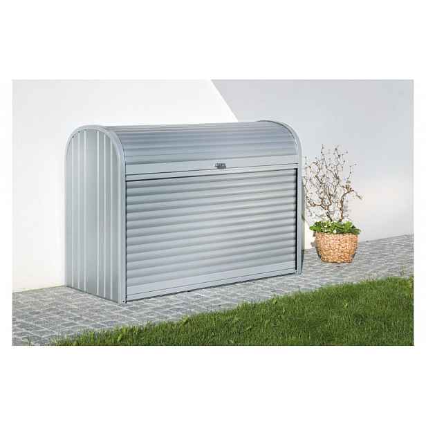 Skříňka na terasu Biohort StoreMAX 160, stříbrná metalíza BH72010