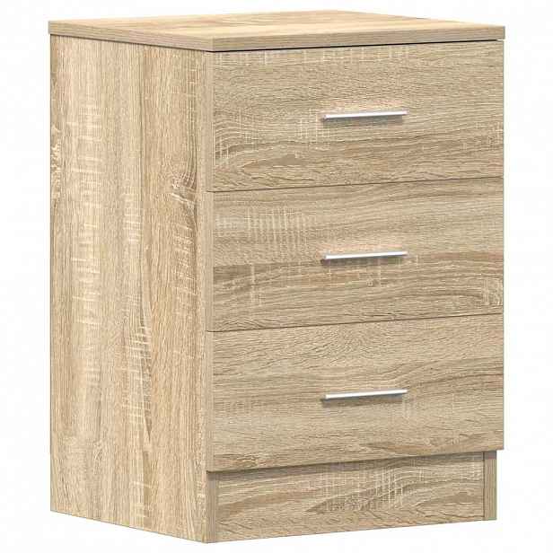 vidaXL Noční stolek dub sonoma 38 x 35 x 56 cm kompozitní dřevo