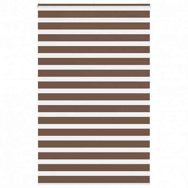 vidaXL Zebra roleta hnědá 140x200 cm šířka látky 135,9 cm polyester