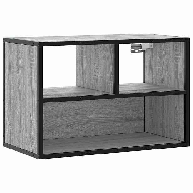 vidaXL TV skříňka šedá sonoma 60 x 31 x 39,5 cm kompozitní dřevo a kov