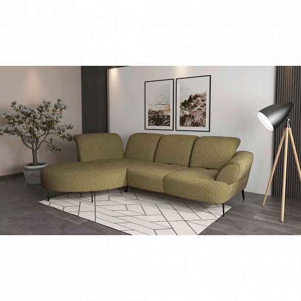 Sit & More ROHOVÁ SEDAČKA, textil, olivově zelená