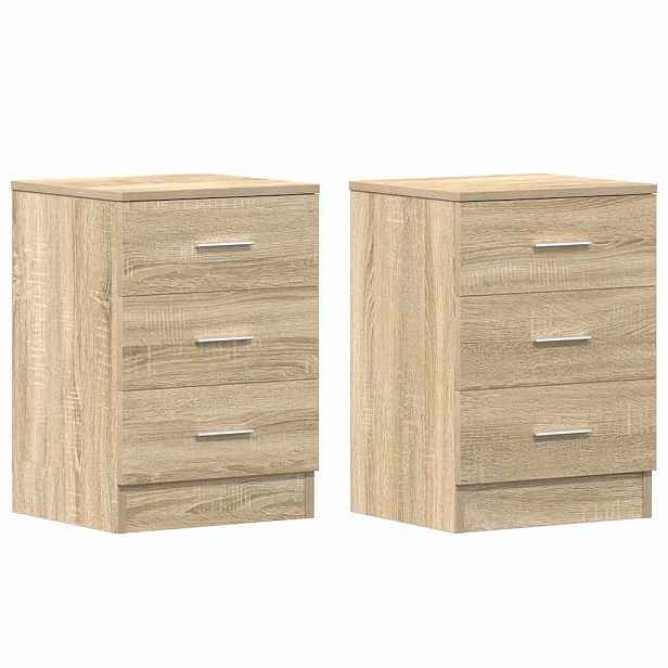 vidaXL Noční stolky 2 ks dub sonoma 38 x 35 x 56 cm kompozitní dřevo