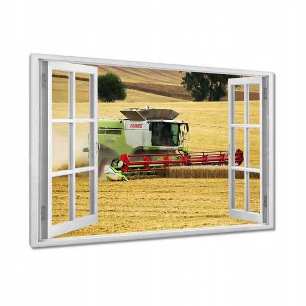 Obrazy 90x60 Kombajn Claas seká Žně