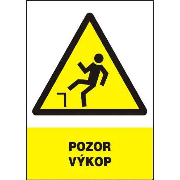 Tabule výstražná Pozor výkop A4