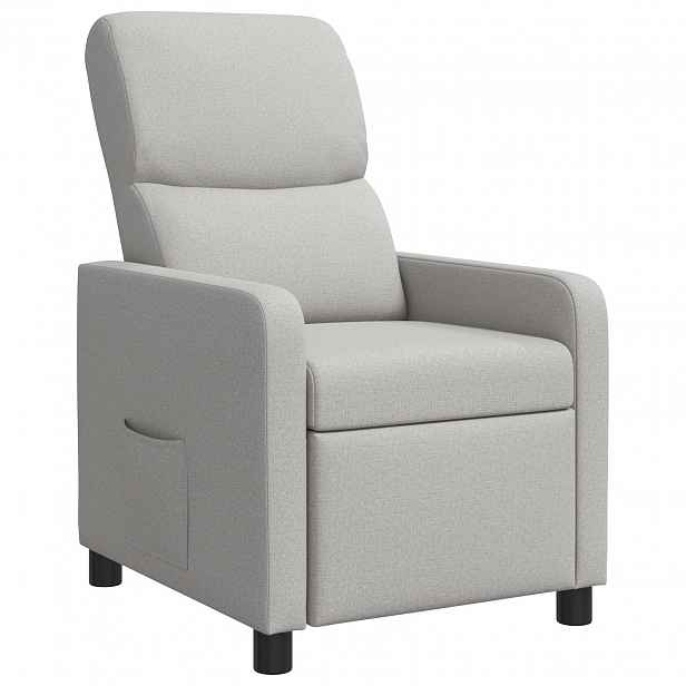 vidaXL Křeslo s funkcí ležení Oblačno šedá Polyester