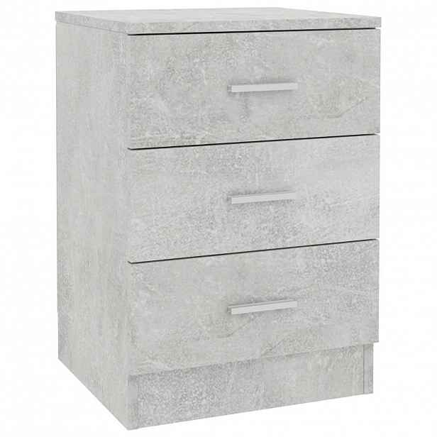 vidaXL Noční stolek betonově šedý 38 x 35 x 56 cm kompozitní dřevo