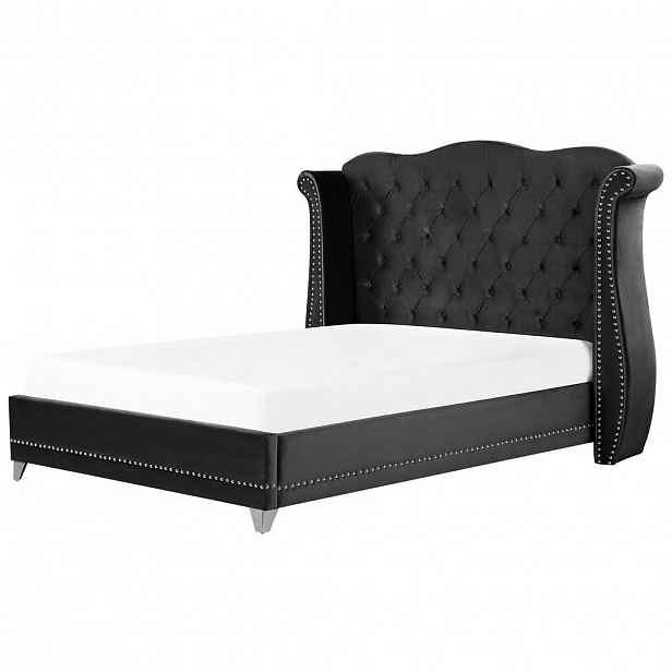 Beliani ČALOUNĚNÁ POSTEL 180/200 cm Černá Ayette