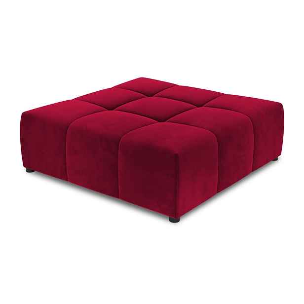 Červená sametová podnožka Rome Velvet – Cosmopolitan Design