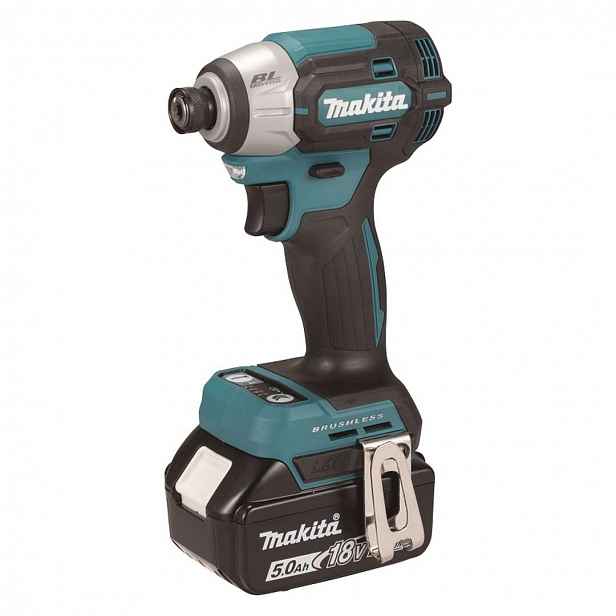 Makita - 18V AKU rázový šroubovák, 2x aku 5,0 Ah Li-Ion, nabíječka DTD201RTJ