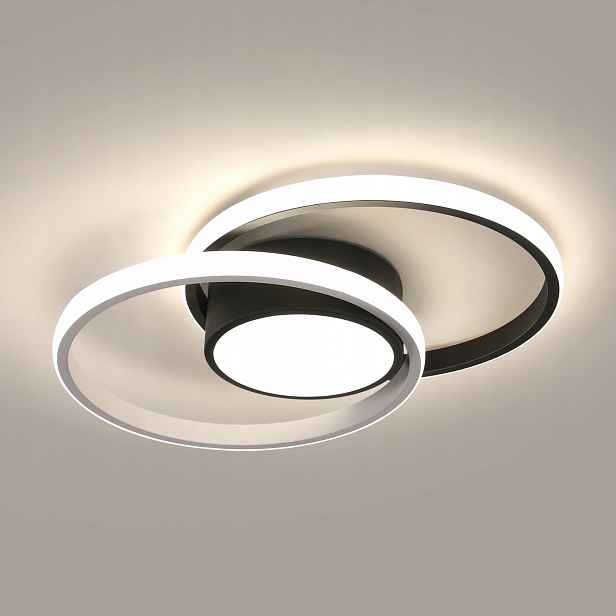 Stropní Led svítidlo Plafond Ring Černé 4500K Moderní Do Obývacího Pokoje 42W