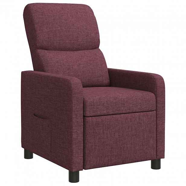 vidaXL Křeslo s funkcí ležení Fialová Polyester