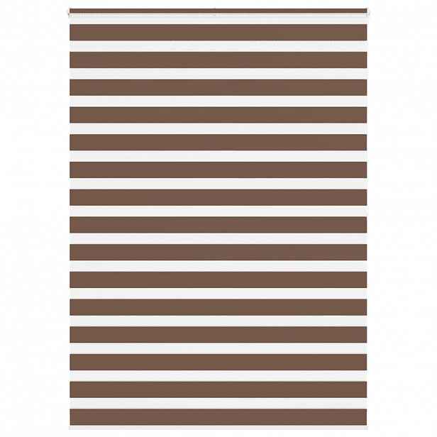 vidaXL Zebra roleta hnědá 155x200 cm šířka látky 150,9 cm polyester