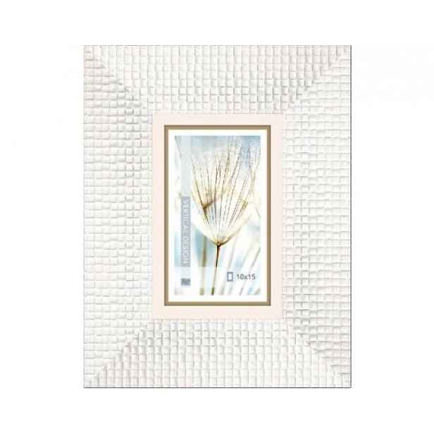 Fotorámeček Glamour 10x15 cm, bílý