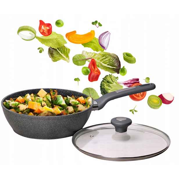 Hluboká Granitová Pánev 24 Wok, Indukce Kamille