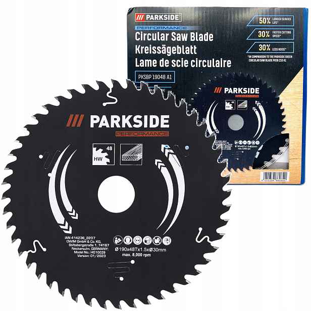 Parkside Performance pilový kotouč pilový list Pksbp 19048 48 zubů Dřevo