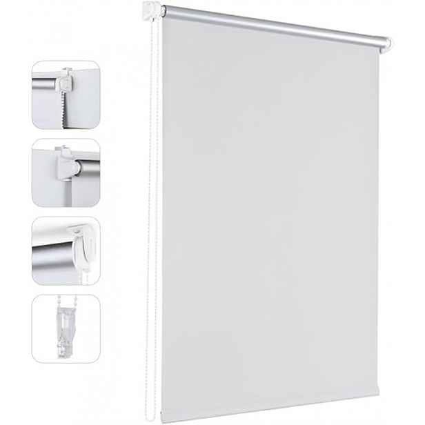 Sekey Zatemňovací roleta bez vrtání 65 cm x 210 cm šedá