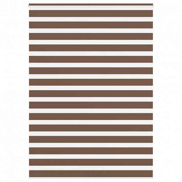 vidaXL Zebra roleta hnědá 160x200 cm šířka látky 155,9 cm polyester