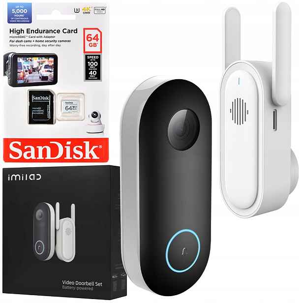 Videozvonek na dveře Imilab Video Doorbell 64 Gb