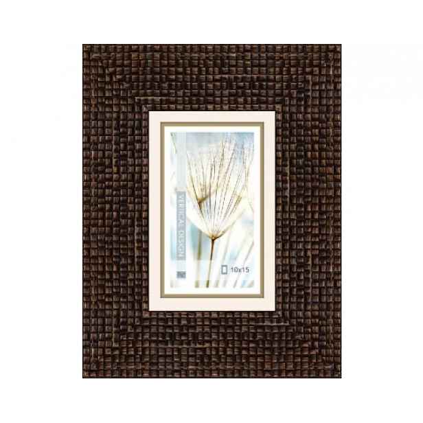 Fotorámeček Glamour 10x15 cm, hnědý