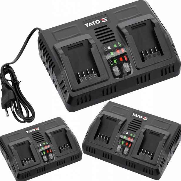 Inteligentní Duální Nabíječka 18V Yato YT-828501 2X4,5A Chlazení