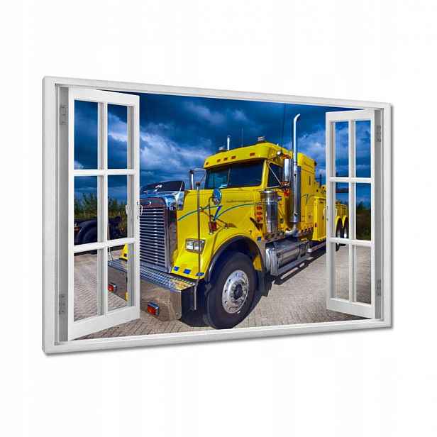 Obrazy 120x80 Žlutý tahač kamionů