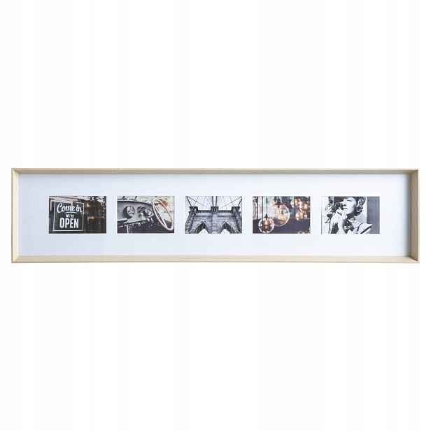Rámeček na 5 fotografií Axel, 22 x 97 cm, béžový