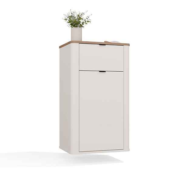 TP Living Závěsná koupelnová skříňka Cordoba 1D1S 48 cm kašmír/dub Castello