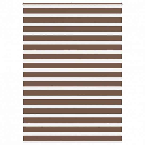 vidaXL Zebra roleta hnědá 165x200 cm šířka látky 160,9 cm polyester