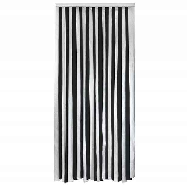 Závěs Polyester Na Dveře 90X200 CM Černá 2V1