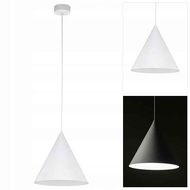 Závěsná lampa Cono bílá, stylový akcent v obývacím pokoji Tk Lighting