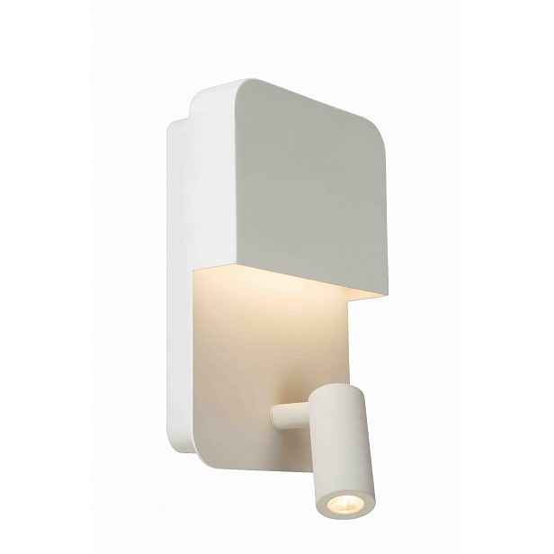 Nástěnná Led lampa Lucide Boxer bílá ocelová 5W 3000K 2-bodová IP20 Lucide