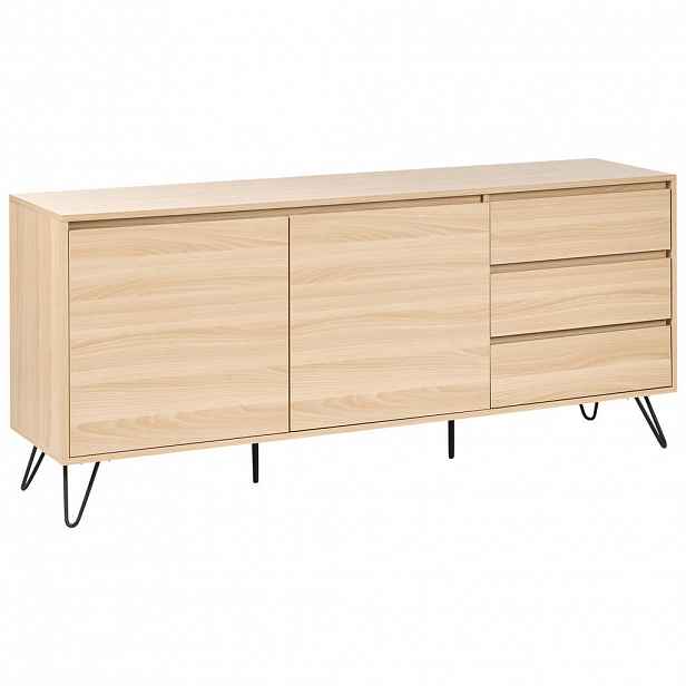 Beliani SIDEBOARD se 2 dveřmi Světle hnědý Cardigan