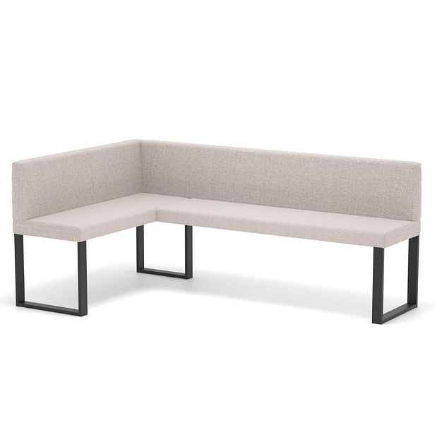 Idohome ROHOVÁ LAVICE SANA U levá tkanina hladká, 128/168 cm, béžová