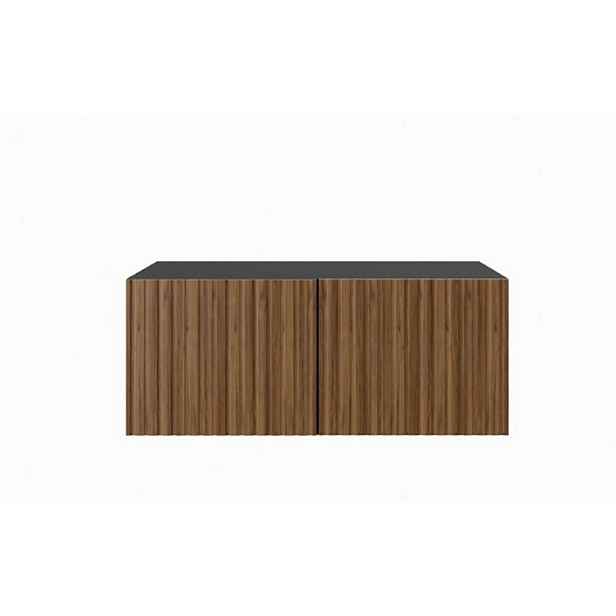 MASSENO ZÁVĚSNÝ TV STOLEK LIVO, 100/41/40 cm, černý /, dekor dub