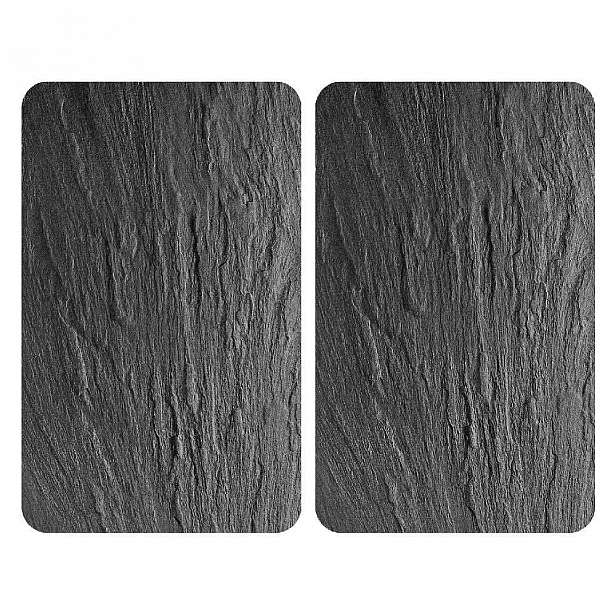 Sada 2 skleněných krytů na sporák Wenko Slates, 52 x 30 cm