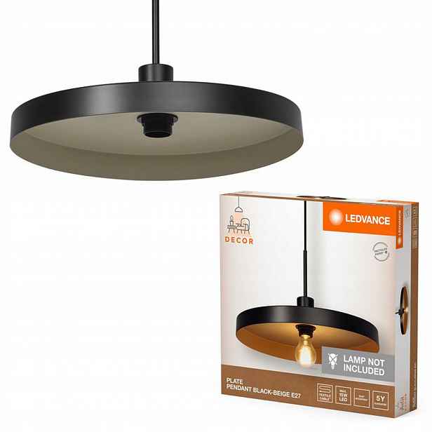 Závěsné Stropní Svítidlo Dekorativní E27 Převis Černá Béžová Decor Ledvance