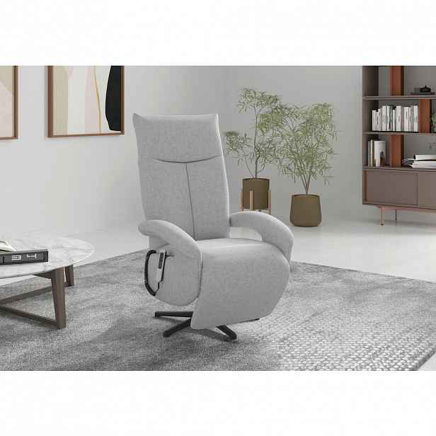 Sit & More RELAXAČNÍ KŘESLO, textil, světle šedá