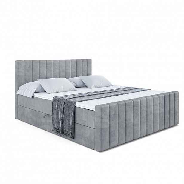 ALTDECOR AMERICKÁ postel EDITA-Z – 200 x 200 cm – H4 – šedá