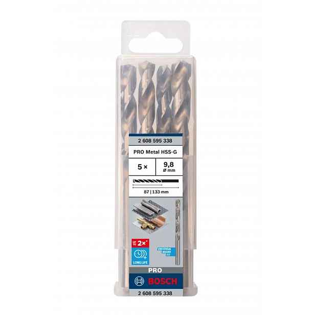 Bosch - Sada vrtáků do kovu, 9,8x133 mm, 5 ks 2608595338