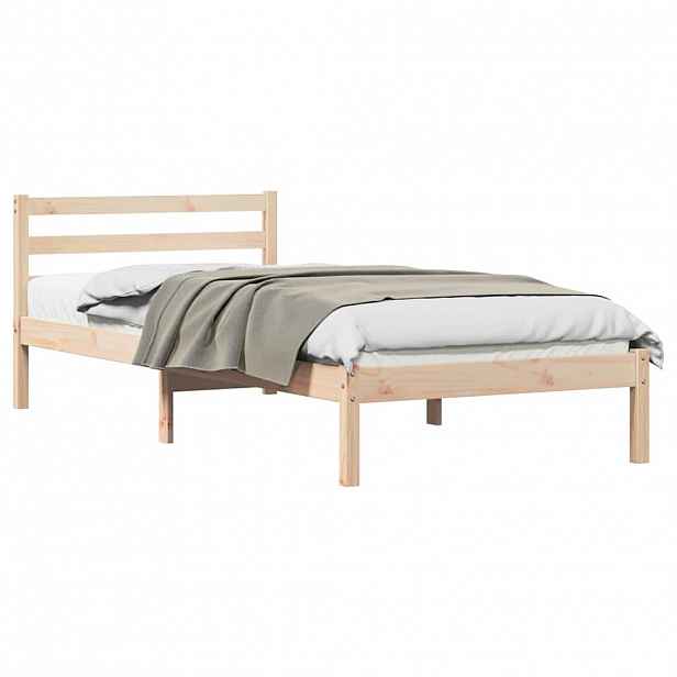 vidaXL Rám postele s čelo Hnědá 215,5 x 105,5 x 69,5 cm