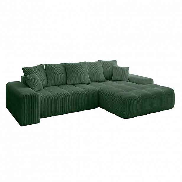 ALTDECOR ROHOVÁ SEDACÍ SOUPRAVA s otomanem vpravo ENSI-L – 267 x 164 x 69 cm, zelená