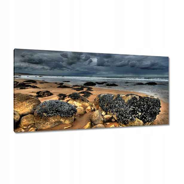 Obrazy 115x55 Kamenná pláž Moře