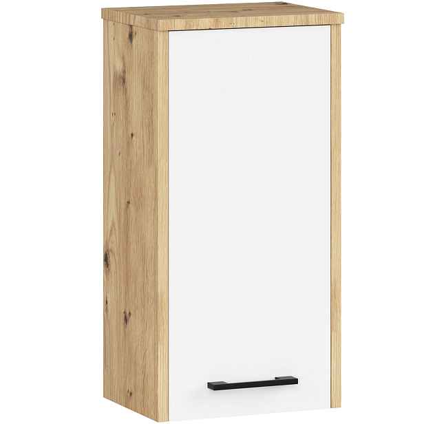 Ak furniture Závěsná koupelnová skříňka Fin 30 cm dub artisan/bílá
