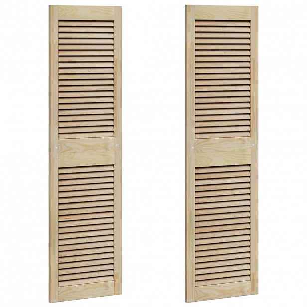 vidaXL Skříňové dveře se dveřmi 2 ks Přírodní 140,5 x 39,5 cm