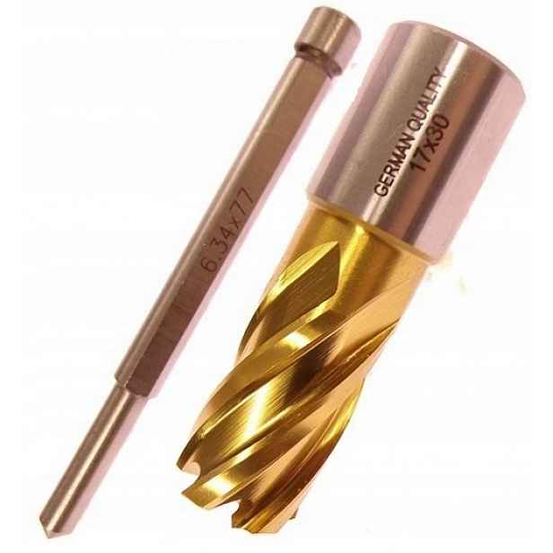 Vrták Trubkový 17 mm Trepanační Fréza Trepanační 17x30 mm Hss Hsstin Pilot